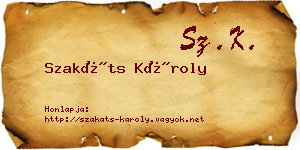 Szakáts Károly névjegykártya