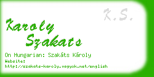 karoly szakats business card