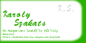 karoly szakats business card